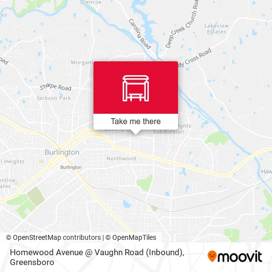Mapa de Homewood Avenue @ Vaughn Road (Inbound)