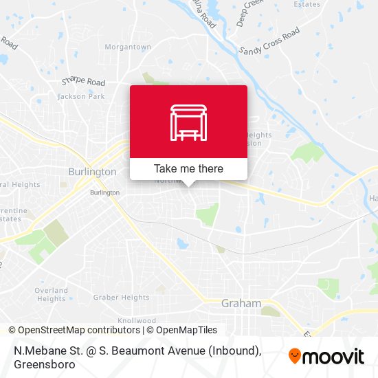 Mapa de N.Mebane St. @ S. Beaumont Avenue (Inbound)