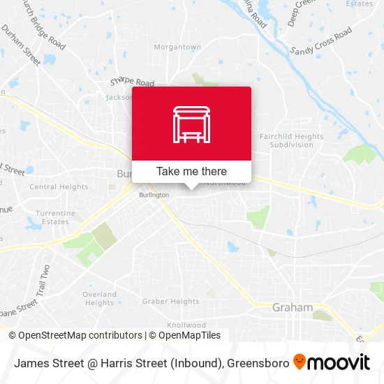 Mapa de James Street @ Harris Street (Inbound)