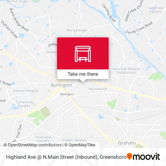 Highland Ave @ N.Main Street (Inbound) map