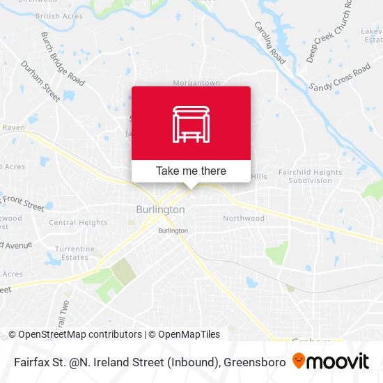 Fairfax St. @N. Ireland Street (Inbound) map