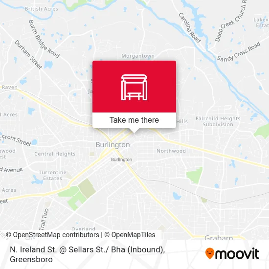 N. Ireland St. @ Sellars St./ Bha (Inbound) map