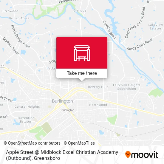 Apple Street @ Midblock Excel Christian Academy (Outbound) map