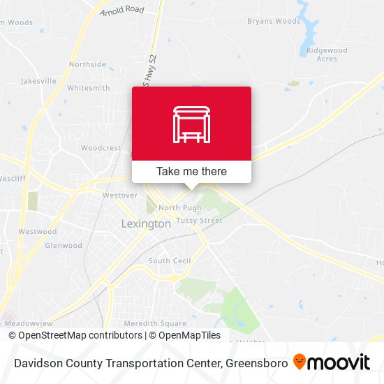 Davidson County Transportation Center map