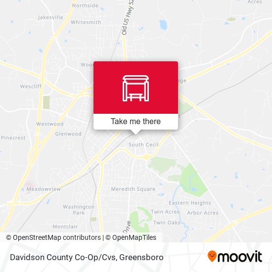 Davidson County Co-Op/Cvs map