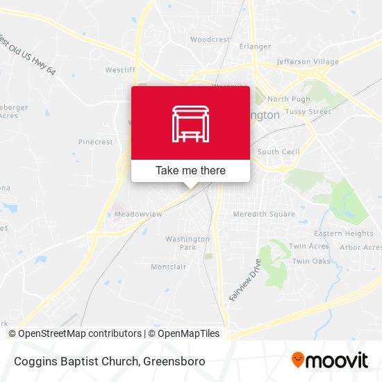 Mapa de Coggins Baptist Church