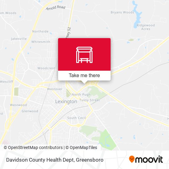 Mapa de Davidson County Health Dept