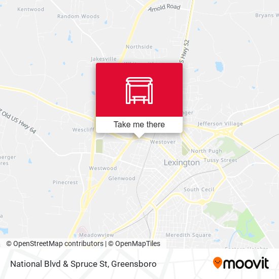 National Blvd & Spruce St map