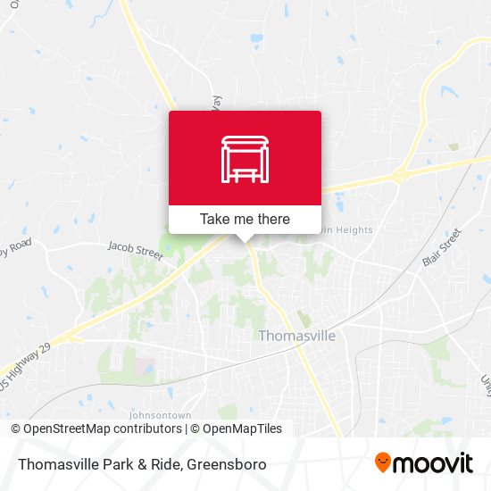 Thomasville Park & Ride map