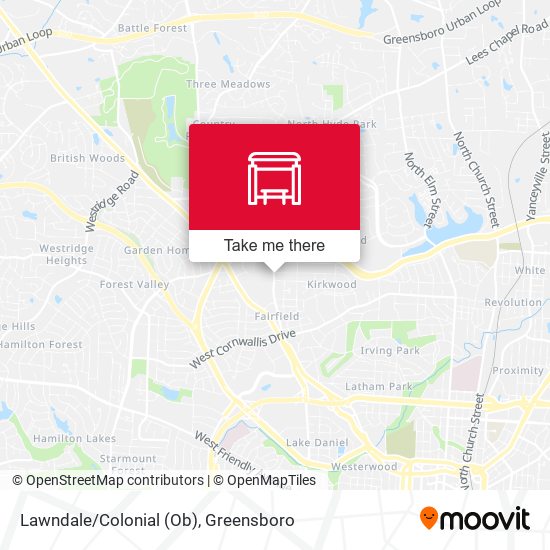 Lawndale/Colonial (Ob) map