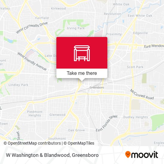 W Washington & Blandwood map