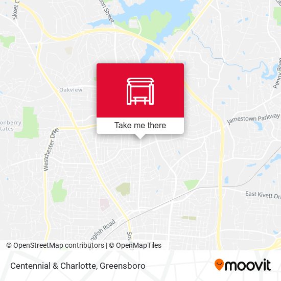 Centennial & Charlotte map