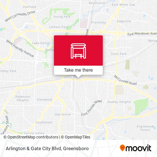 Arlington & Gate City Blvd map