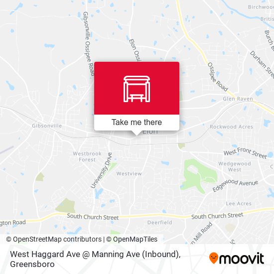 Mapa de West Haggard Ave @ Manning Ave (Inbound)