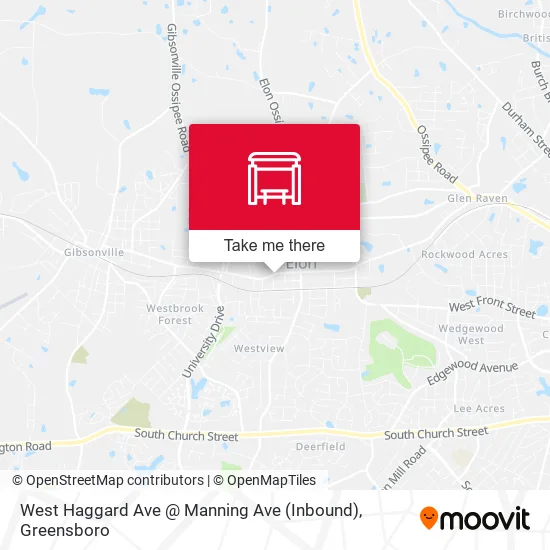 Mapa de West Haggard Ave @ Manning Ave (Inbound)