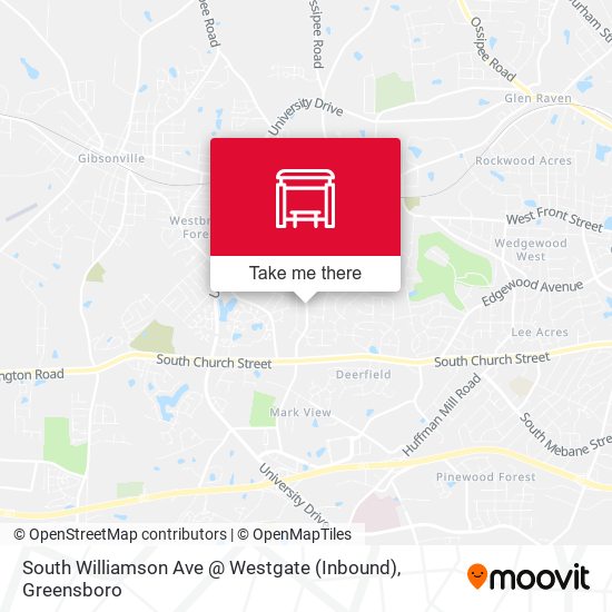 Mapa de South Williamson Ave @ Westgate (Inbound)