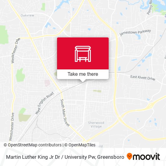 Mapa de Martin Luther King Jr Dr / University Pw