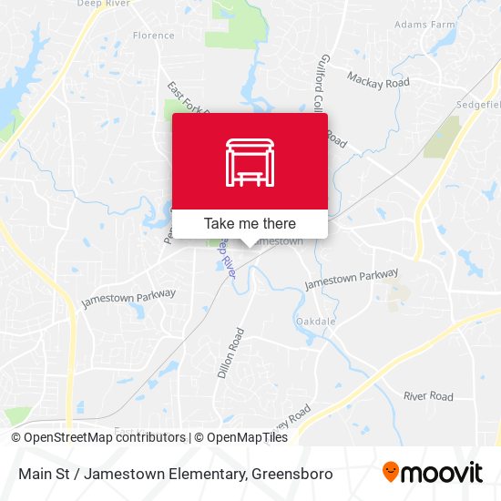 Main St / Jamestown Elementary map