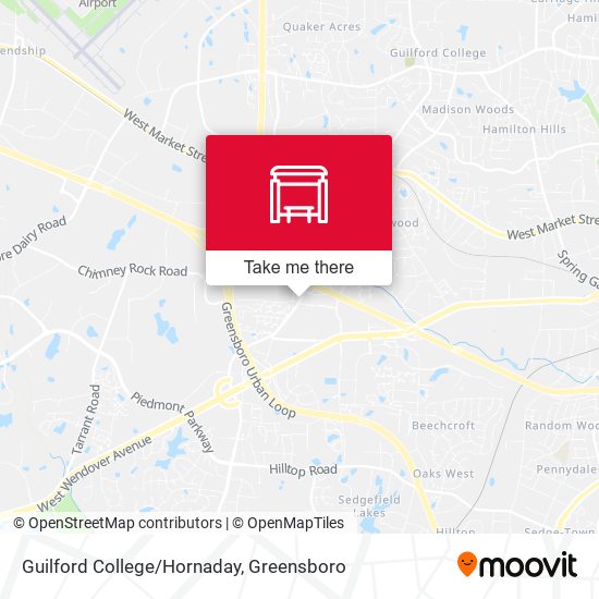 Guilford College/Hornaday map