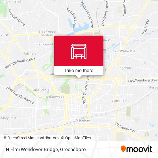 N Elm/Wendover Bridge map