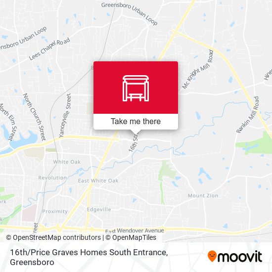 16th / Price Graves Homes South Entrance map