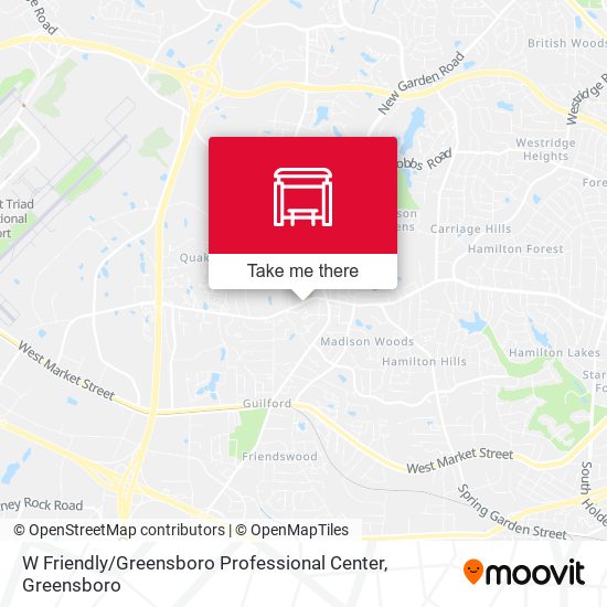 W Friendly / Greensboro Professional Center map