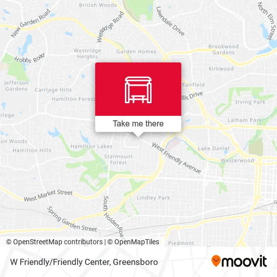 W Friendly/Friendly Center map