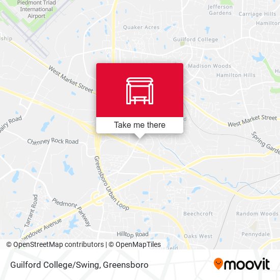 Guilford College/Swing map