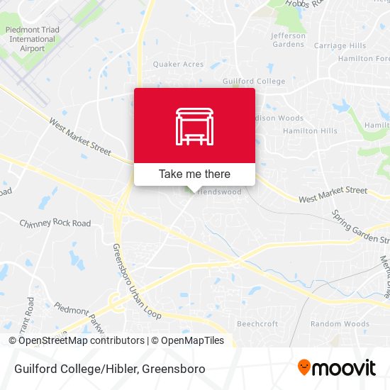 Guilford College/Hibler map