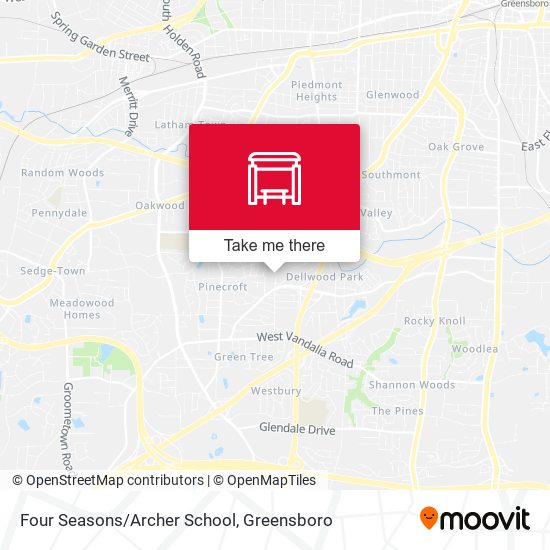 Four Seasons/Archer School map