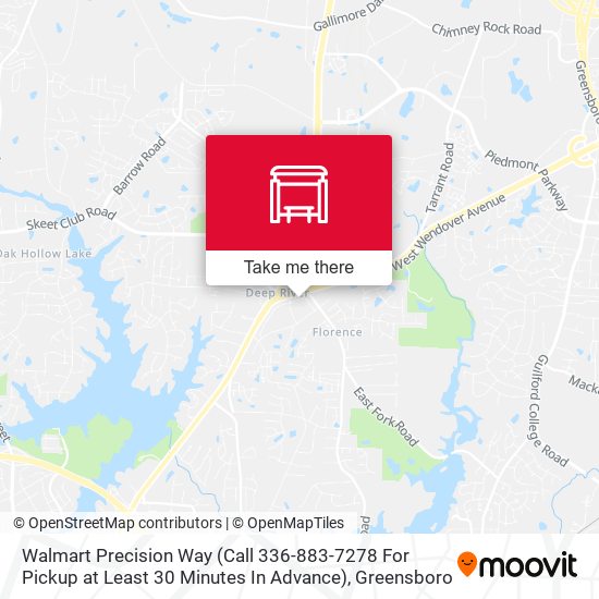 Mapa de Walmart Precision Way (Call 336-883-7278 For Pickup at Least 30 Minutes In Advance)