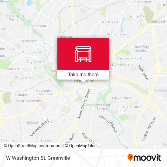 W Washington St map