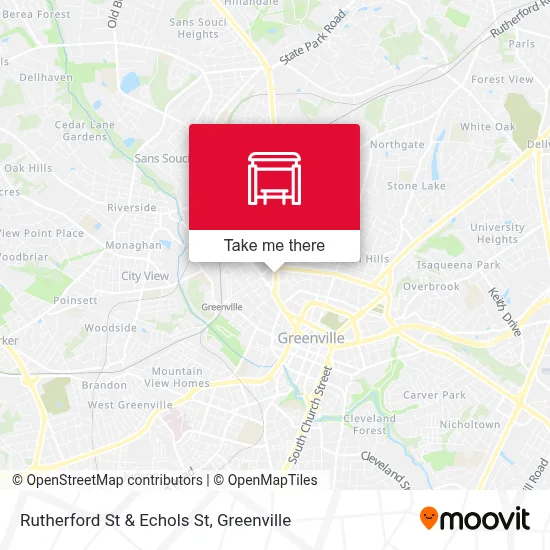 Rutherford St & Echols St map