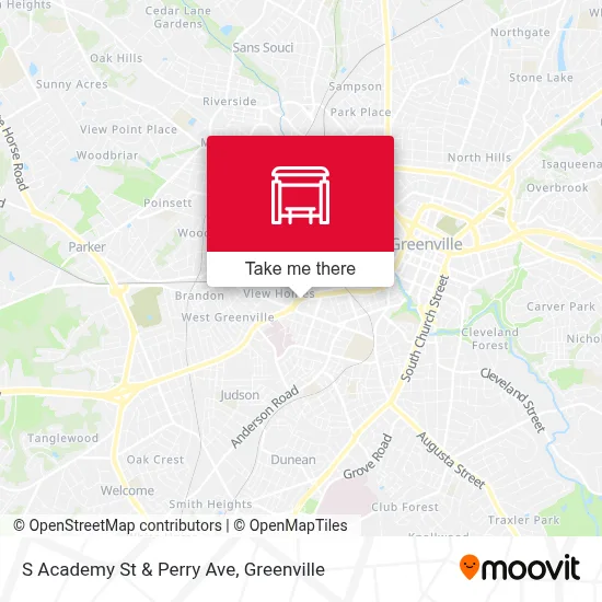 S Academy St & Perry Ave map