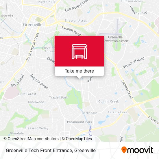 Mapa de Greenville Tech Front Entrance