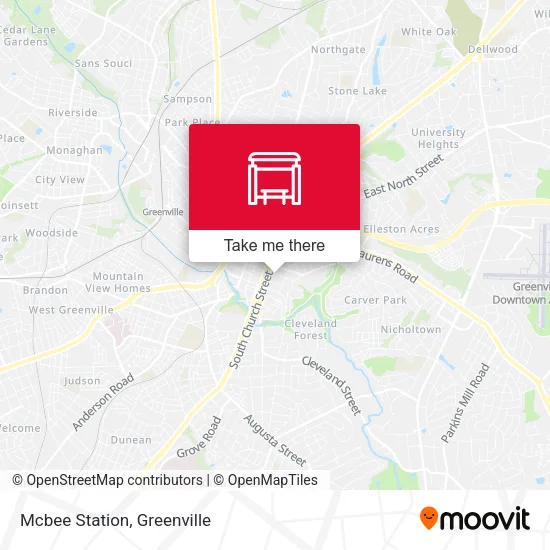Mcbee Station map