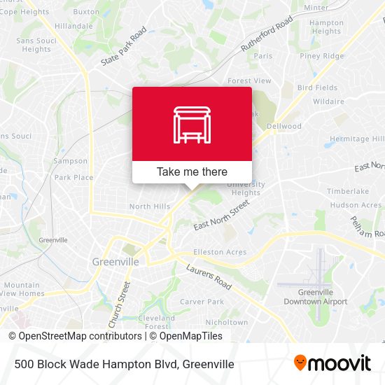 Mapa de 500 Block Wade Hampton Blvd