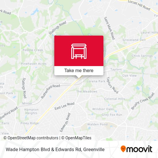 Mapa de Wade Hampton Blvd & Edwards Rd