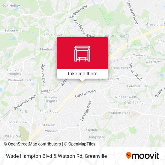 Mapa de Wade Hampton Blvd & Watson Rd