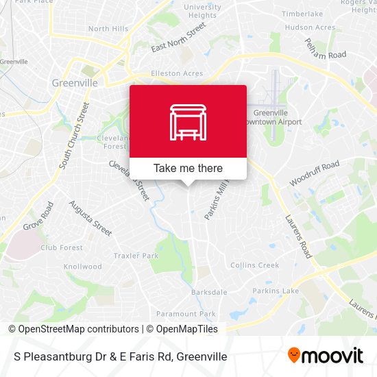 Mapa de S Pleasantburg Dr & E Faris Rd