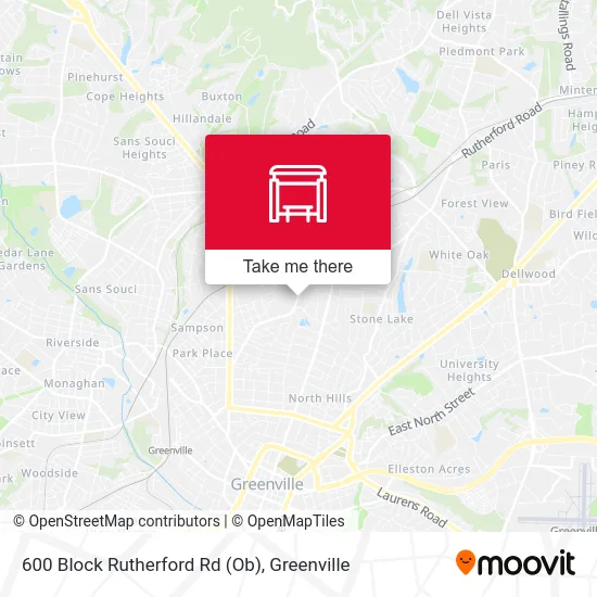 600 Block Rutherford Rd (Ob) map