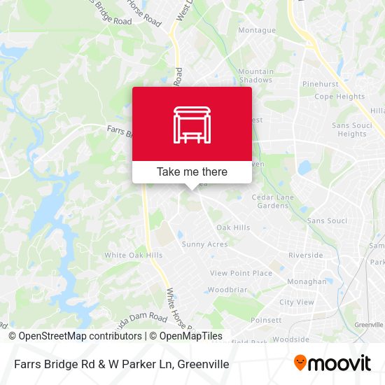 Mapa de Farrs Bridge Rd & W Parker Ln