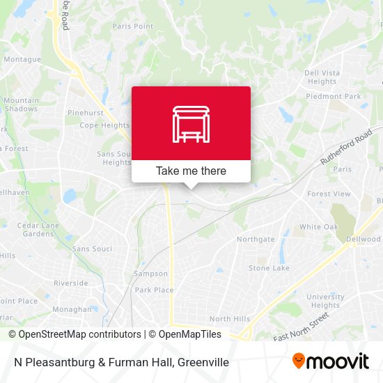 Mapa de N Pleasantburg & Furman Hall