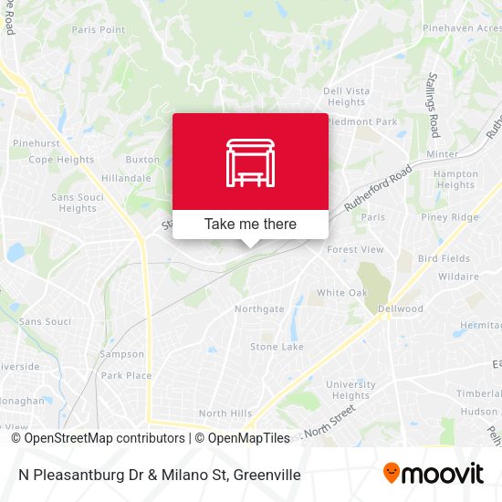 Mapa de N Pleasantburg Dr & Milano St
