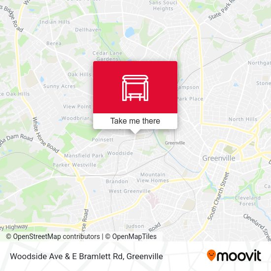 Mapa de Woodside Ave & E Bramlett Rd
