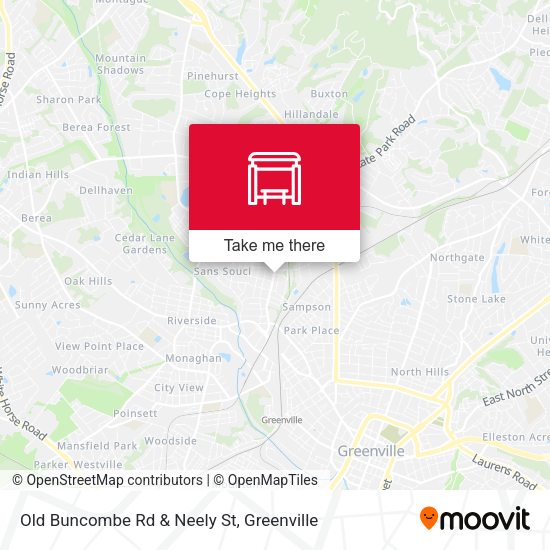 Mapa de Old Buncombe Rd & Neely St