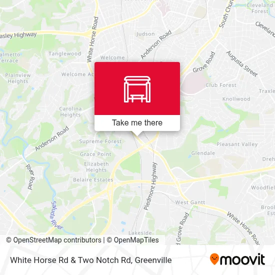 White Horse Rd & Two Notch Rd map