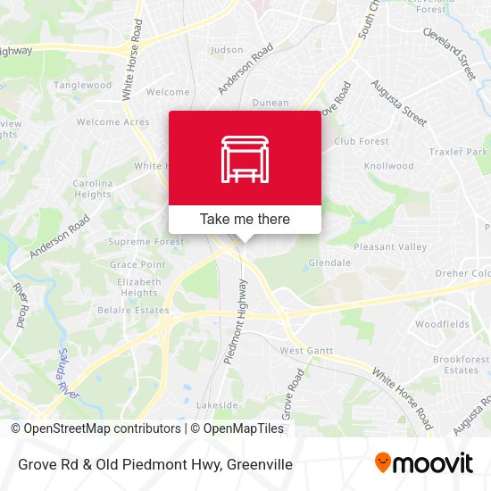 Mapa de Grove Rd & Old Piedmont Hwy