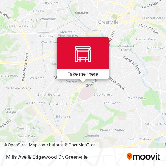 Mills Ave & Edgewood Dr map