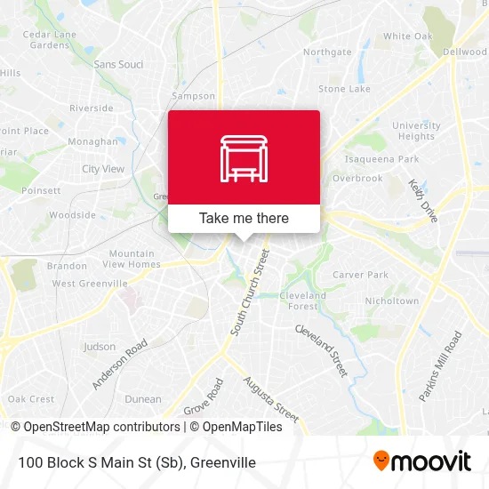 100 Block S Main St (Sb) map